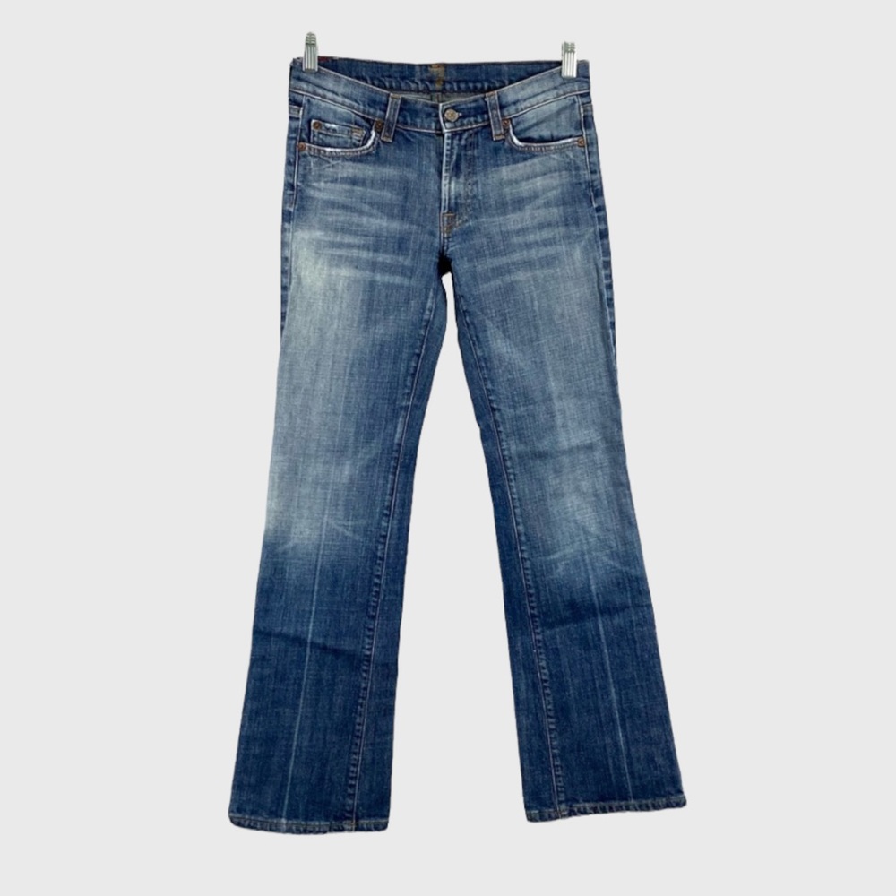 7FAMK Boot Cut Faded Whiskered Jeans U075021UA 27(tagged 27 but definitely a 26)